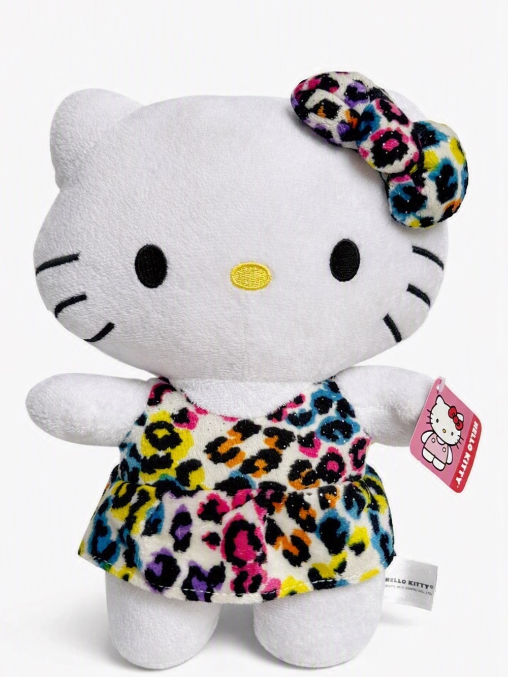 Sanrio Hello Kitty Fiesta Glitter Rainbow Leopard Print Large Plush